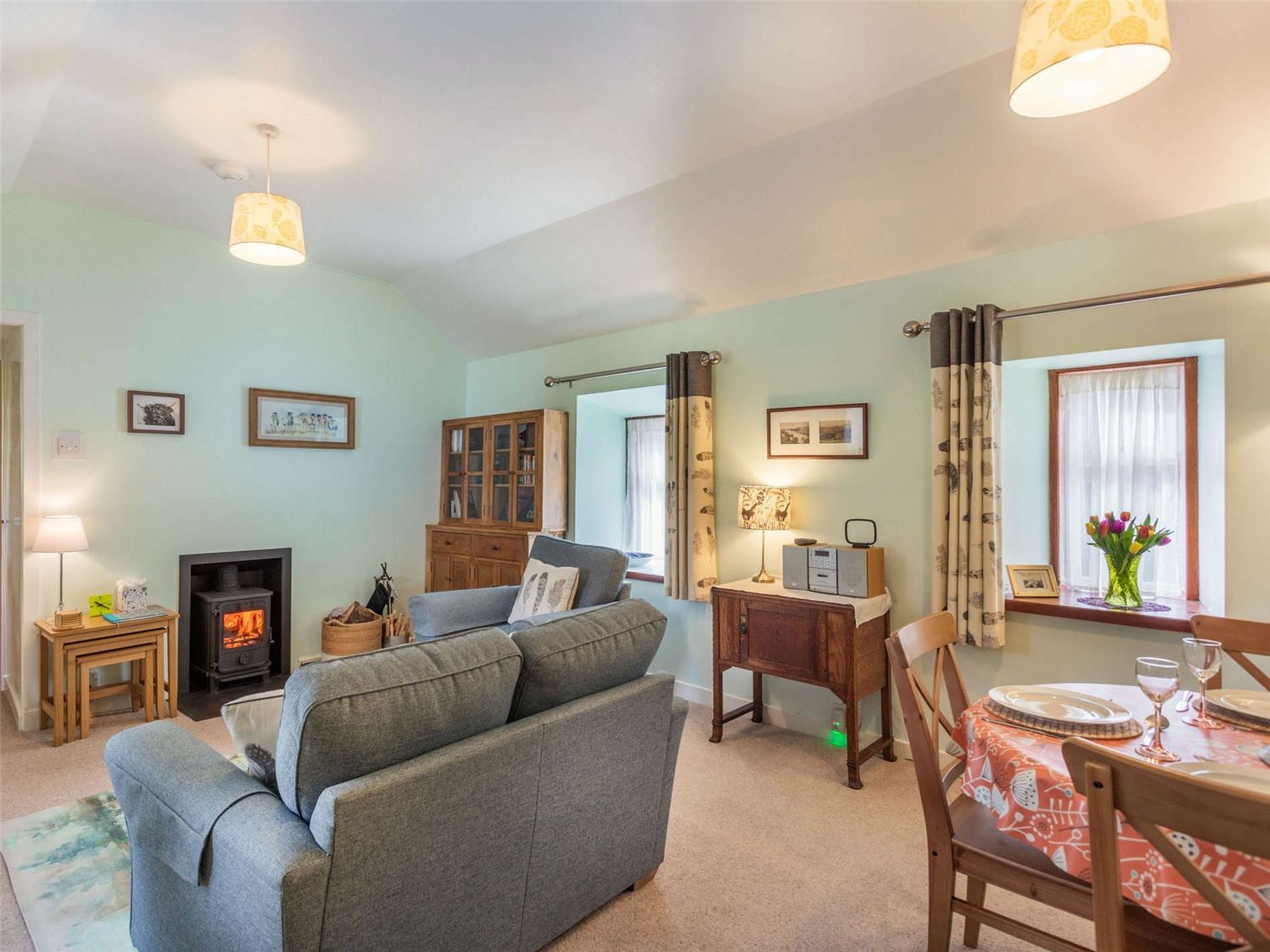 Relax in front of the wood burner